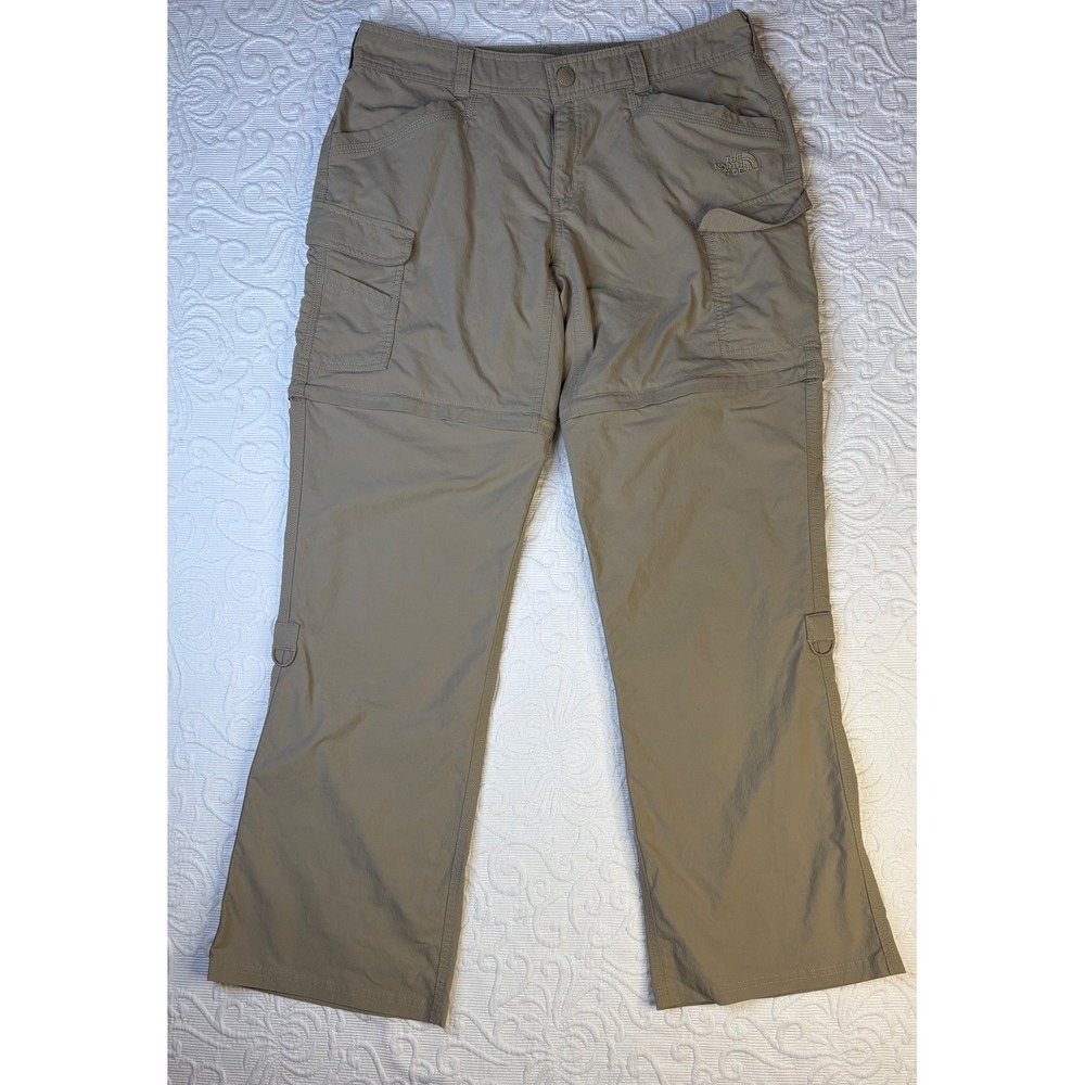 The North Face Womens Convertible Hiking Pants‎ Zip Off Khaki Size 8 (32 x 29)